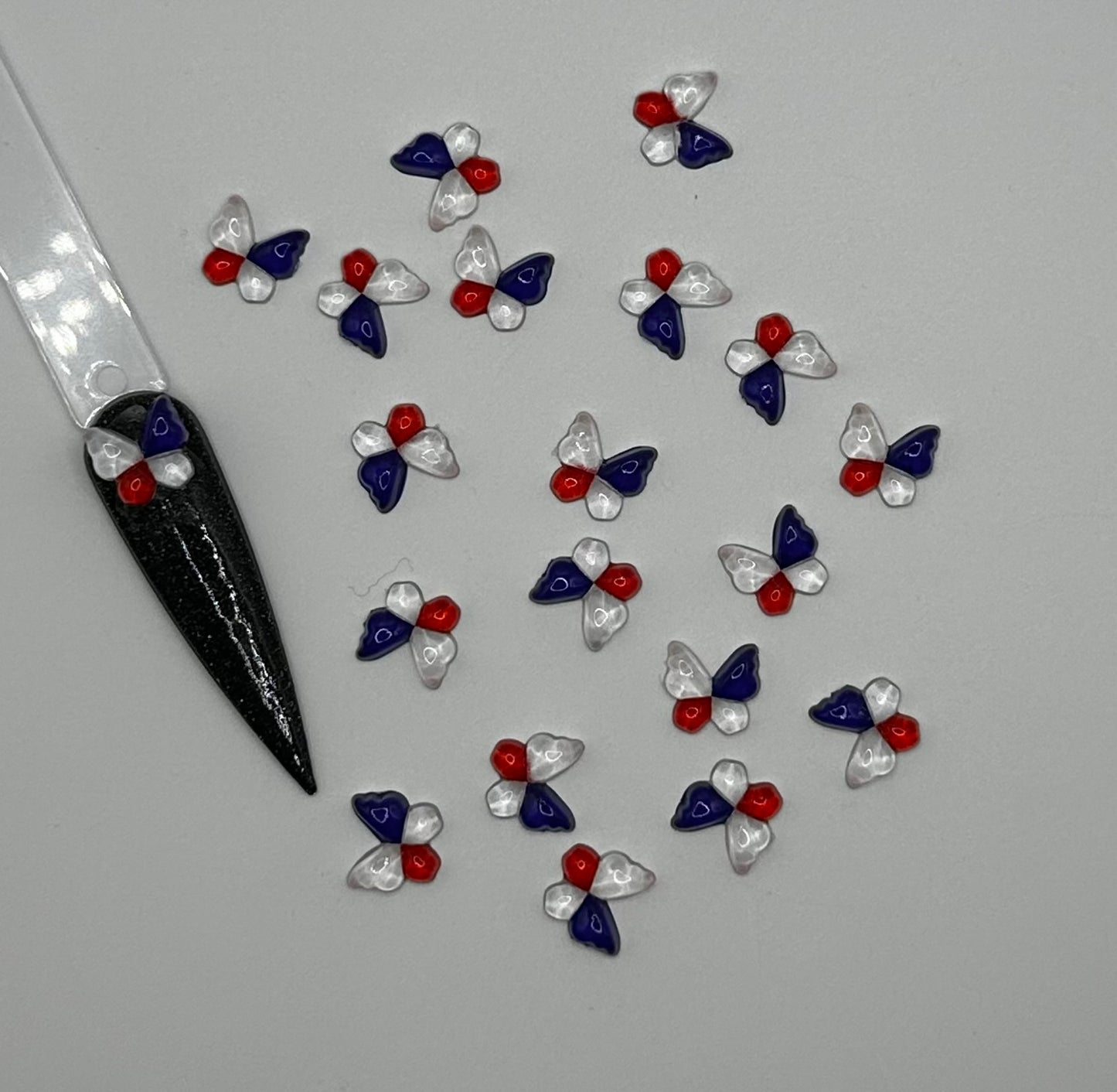 Red white and Blue butterflies
