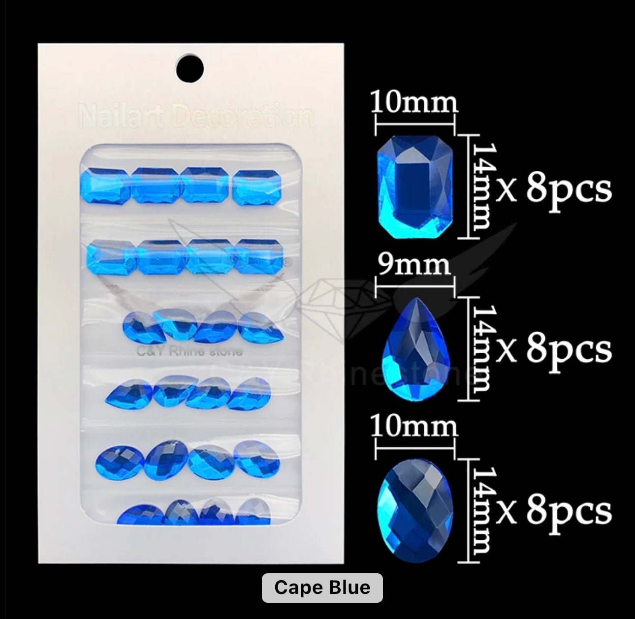 Large Shape Rhinestones